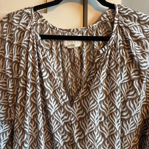 Becasa L/XL 100% cotton block print long sleeve dress - Picture 3 of 7